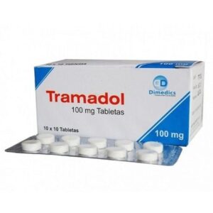 Tramadol 100mg blister pack for pain relief and muscle relaxation medication